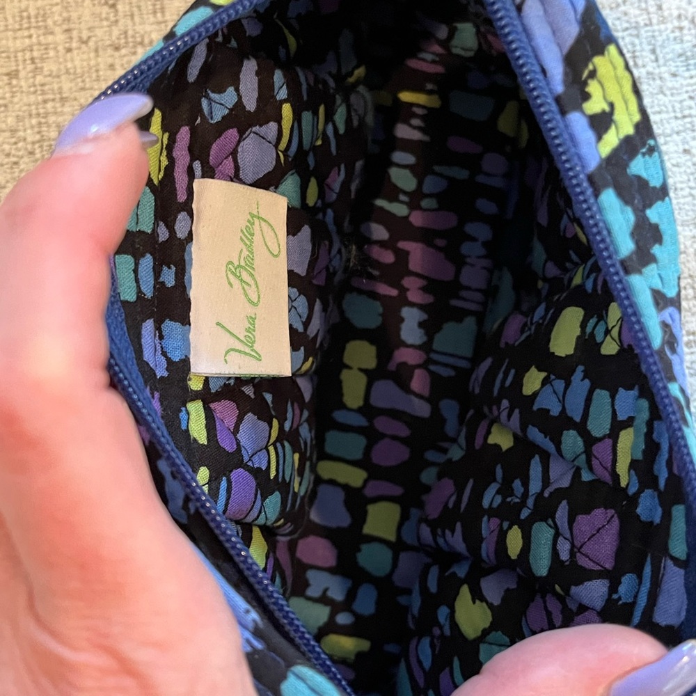 🌸🌼 3x HP🌸🌼 Vera Bradley Indigo Pop Pocketbook and Change Purse - Picture 5 of 7